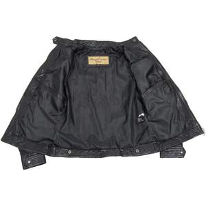 2025 chaqueta de cuero Vintage SFL2811 para mujer, moda informal frontal con cremallera negra para otoño, patrón ligero y sólido - Product Image 1