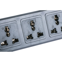 Multiprise PDU 8 voies standard national, montage en rack 1U, prise CN 3 broches 10A 250V avec interrupteur principal lumineux