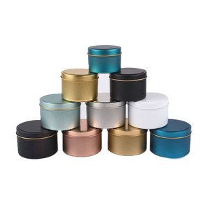 Hộp Thiếc Logo Theo Yêu Cầu Của Nhà Máy Hộp Thiếc Màu Đen Mờ Hộp Thiếc Nến Kim Loại Hộp Thiếc 2Oz 4Oz 6Oz 8Oz Cho Nến - Product Image 1