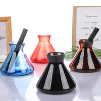 Grand flacon diffuseur de parfum 200ml 220ml vide en verre conique pour la maison avec bâtonnets en fibres épaisses