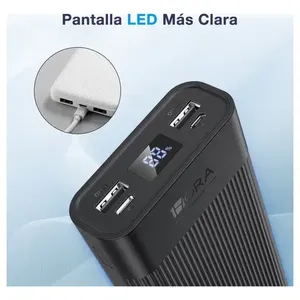 GAR117 Batterie externe portable haute capacité 20000mAh Affichage LED Double USB 10W Alimentation Utilisation en extérieur Comprend un câble Protection contre les surcharges - Product Image 4