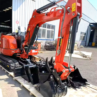 Mini-excavatrice compacte sur chenilles hydraulique de 1,2 tonne, neuve, directement de l'usine du fabricant de matériel de construction et de jardinage