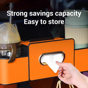 Conveniente bolsa para el automóvil, organizador multifuncional para coche, soporte de drenaje trasero, caja colgante de almacenamiento para taza de pañuelos - Product Image 3