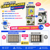 Machine à griffes à monnayeur avec éclairage néon LED, machine de jeu d'arcade pour enfants, console de distribution de peluches
