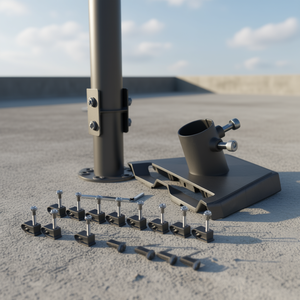 Adaptador de tubo de montaje en poste Starlink para soportes y bases de TV, diseño robusto de aleación de aluminio - Product Image 2