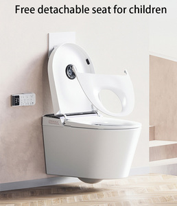 Smart Toilets Foshan Wall Mounted Toilet Bided Build in Auto Open Smart Toilet Black Wall Mount 888-A Auto Open Smart Toilet Bla - Product Image 4