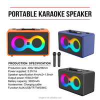 Boîte de son karaoké M4402 M4403, machine karaoké portable sans fil avec micro pour la famille, la maison, les soirées KTV, enceintes portables