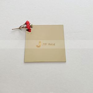 Lámina Decorativa de Acero Inoxidable para Cabina de Ascensor, Acabado Pulido Espejo Súper Brillante Dorado, Estándar JIS Serie 200/300 - Product Image 1