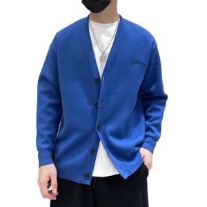 2022 Manufacturer Custom Baseball Coat Wool Blends Button Hombre <strong>Men</strong> Long Sleeve Cashmere Cotton Knit Sweater <strong>Cardigan</strong> - Product Image 3