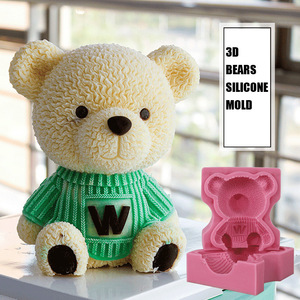 3D Bear <b>Silicone</b> Mold For Cake Fondant DIY <b>Baking</b> Decorative Molds - Product Image 1