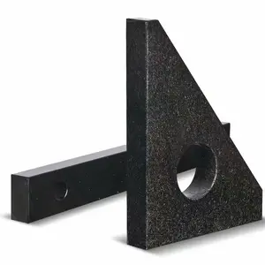 Penggaris inspeksi marmer persegi presisi tinggi 10 "x 6" x 1 "granit Master tri-kotak granit tiga wajah untuk dijual