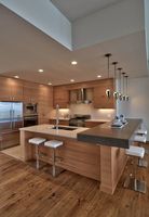 Lemari kustom industri Modern keren, Oven uap tanam, Penyimpanan kabinet penuh, gaya tanpa pulau, untuk penggunaan komersial