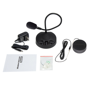 Système d'interphone de fenêtre portable haute puissance avec microphone à condensateur et col de cygne, haut-parleur filaire bidirectionnel pour magasins et entreprises - Product Image 4