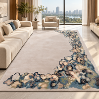 Tapis tufté à la main de luxe personnalisé en laine de Nouvelle-Zélande et soie de bambou, style abstrait, pour hôtel, villa, salon, projet
