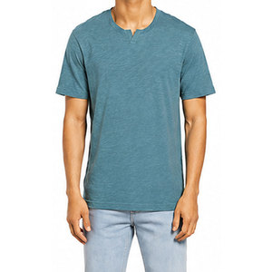 Camiseta de hombre OEM al por mayor con logotipo personalizado, suave y transpirable, 100% algodón, de alta calidad, manga corta, corte regular. - Product Image 1
