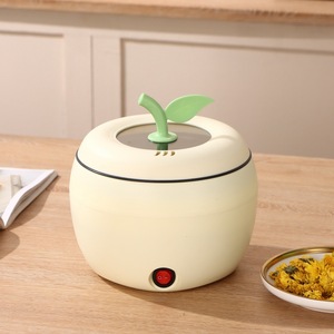 New Apple Electric Cooking Pot Round Cooker Student Dormitory Multi-function Non-stick Pot Electric Mini Cooking Hot Pot - Product Image 5
