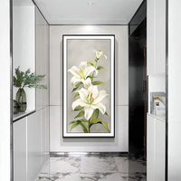 Affiches et impressions abstraites de plantes, art mural nordique pour salon, feuilles, fleurs, peinture 3D sur toile en cuir gaufré