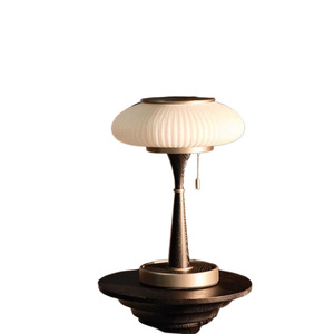 Lámpara de Mesa de Madera Sólida, Estilo Retro Americano, Bombilla LED E26, 220V, Control de Interruptor, Cuidado de la Vista, Decoración para Sala de Estar, Dormitorio, Mesita de Noche - Product Image 3