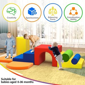 CZFIT Nuevo Juego de 10 Bloques de Espuma de Cuero PU de Múltiples Formas, Bloques de Juego Suaves de Tamaño Completo para Habitación, Juego de Juego Interior para Niños Pequeños - Product Image 4