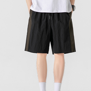 Shorts de sport pour hommes de qualité supérieure, design original, confortables, séchage rapide, respirants, taille mi-haute, fermeture élastique, motif uni - Product Image 4