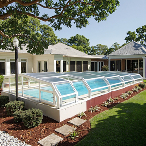 Vérandas, maisons en verre trempé, couvertures de <span class=keywords><strong>piscine</strong></span> rétractables automatiques en aluminium, enceinte pour appartement et parc - Product Image 3