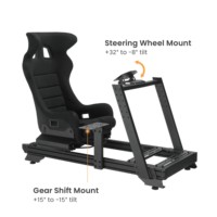 LRS16-BS04 Soporte Ajustable de Aluminio para Simulador de Carreras, Estructura de Simulación para PC F1 G29, Configuración para Juegos de Carreras