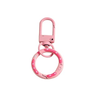Xin Fanjin Jewelry Llavero de aleación con diseño de donut colorido y resorte, accesorio de joyería DIY, estilo fresco y dulce, hebilla colgante - Product Image 5