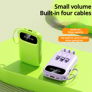 Station d'alimentation portable à charge rapide avec câble USB-C intégré, 10000 mAh haute capacité, sortie 10W, personnalisable avec logo, vente en gros - Product Image 6