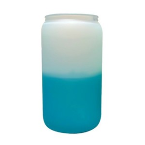 Vaso de Vidrio Degradado de 20oz/24oz para Cerveza, con Tapa de Bambú y Pajita, Portátil para Viajes - Product Image 3