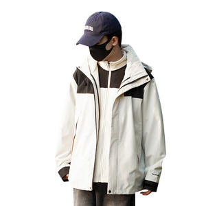 Automne hiver 3-en-1 veste coupe-vent imperméable pour hommes et femmes <span class=keywords><strong>manteau</strong></span> de protection décontracté pour la randonnée Cou - Product Image 4