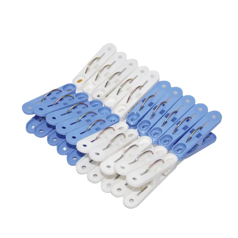 Haixing Wholesale plastic heavy duty clothespins and clips 20pcs non-slip laundry drying pegs 7268