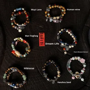 Bracciale in ceramica all'ingrosso in stile cinese gioielli intrecciati per le donne in stile nazionale bancarelle del mercato di san valentino - Product Image 1