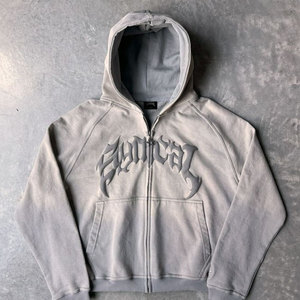 Người Đàn Ông Của Quá Khổ Nổi Áo, Mùa Đông Crop Terry 100% Cotton Màu Đen Cổ Điển In Kỹ Thuật Số - Product Image 3