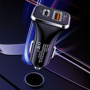 Chargeur de voiture universel 38W pour téléphone, charge rapide 3.0, charge rapide en voiture, adaptateur de chargeur USB-C 2 ports - Product Image 5