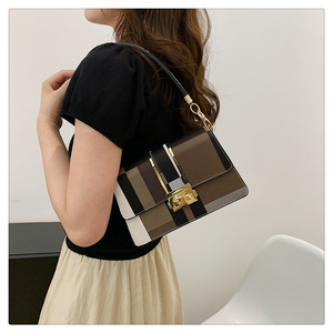Bolsos <span class=keywords><strong>de</strong></span> Mano <span class=keywords><strong>para</strong></span> <span class=keywords><strong>Mujer</strong></span> 2024, Bolsos Bandolera <span class=keywords><strong>de</strong></span> Piel Sintética y Lona con Costuras <span class=keywords><strong>de</strong></span> Colores, Bolsos Cruzados con Solapa y Cierre <span class=keywords><strong>para</strong></span> Dama - Product Image 6