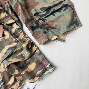 Custom Manufacturer High Quality All Over Camouflage Button <b>Pu</b> Leather <b>Shorts</b> For Men Leather Utility Pocket Camo Cargo <b>Shorts</b> - Product Image 6