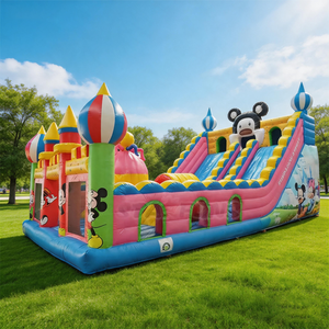 <span class=keywords><strong>Castillo</strong></span> Inflable Comercial Gigante, Casa de Brinco de Mickey Mouse, Brincolín Inflable Económico, Equipo de Entretenimiento para Niños - Product Image 1