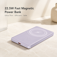 Batterie externe magnétique sans fil 15W 5000mAh, charge rapide, sortie sans fil Li-Polymère 5W, sortie PD Type-C 22.5W, entrée PD Type-C 18W