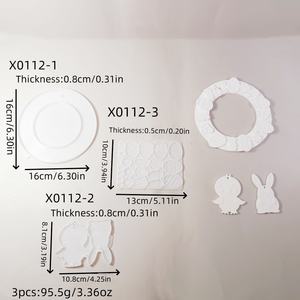 แม่พิมพ์หล่อทำด้วยมือทำจากเรซิ่นสำหรับเครื่องประดับตกแต่งแบบทำมือแม่พิมพ์จี้กระต่ายเครื่องมือทำเค้ก X0112 - Product Image 2