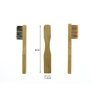 Sikat gigi pegangan kayu, paket keluarga, sikat gigi ukuran Mini 8cm, sikat hewan peliharaan untuk bepergian - Product Image 6
