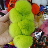 Boutique Véritable Fourrure Porte-clés Pendentif Rex Lapin En Peluche Fruit Collection-Persimmon Raisin Pomme Pêche Livre Sac Pendentif Cadeau