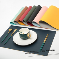 Meilleures ventes de sets de table en cuir pour restaurant, sets de table carrés personnalisés en similicuir PU imprimé