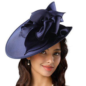 Vente chaude Deluxe Haute Qualité Femmes Kentucky Derby <span class=keywords><strong>Robe</strong></span> Église Fête De <span class=keywords><strong>Mariage</strong></span> Satin Église <span class=keywords><strong>Chapeau</strong></span> - Product Image 3
