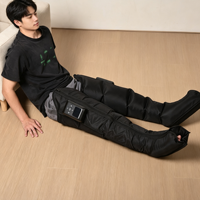 Bottes de massage des jambes à compression d'air à 5 chambres, sans fil, rechargeables, avec unité principale détachable, pour la relaxation quotidienne des jambes à domicile