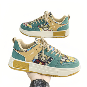 Nouvelles chaussures pour hommes, chaussures en toile respirantes avec un style masculin tendance, élégantes et polyvalentes, semelle épaisse, adaptées au sport - Product Image 1