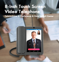 Téléphone de bureau intelligent avec écran HD mobile, WiFi, Bluetooth, Ethernet, PSTN, carte SIM, batterie intégrée, Android 4G, caméra