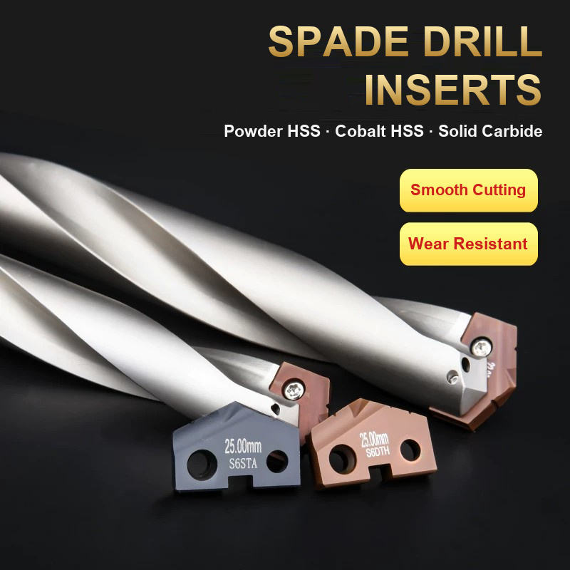 Cobalt HSS Indexable Spade Drill Insert 9.5-114mm Coolant Through Tip ...