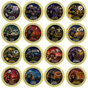 32-delige American Football Champions vergulde muntenset NFL team stijl verzamelmedaille sport souvenir cadeau voor fans - Product Image 2