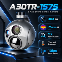 Drone A30TR-1575 à triple capteur avec nacelle, zoom optique 30X EO, zoom thermique 5X, suivi IA 640x512 et télémètre laser 10KM