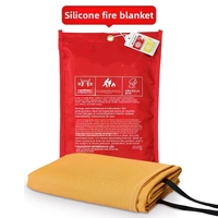 Couverture anti-feu en fibre de verre avec revêtement en silicone double face, anti-rayures, couverture de sécurité incendie d'urgence, plusieurs tailles disponibles